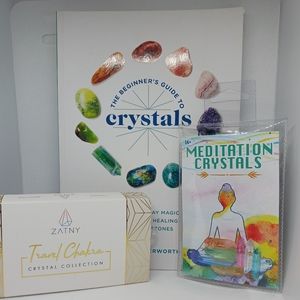 Crystal Bundle! Crystal Book, Zatny Travel Chakra, & Meditation Crystals